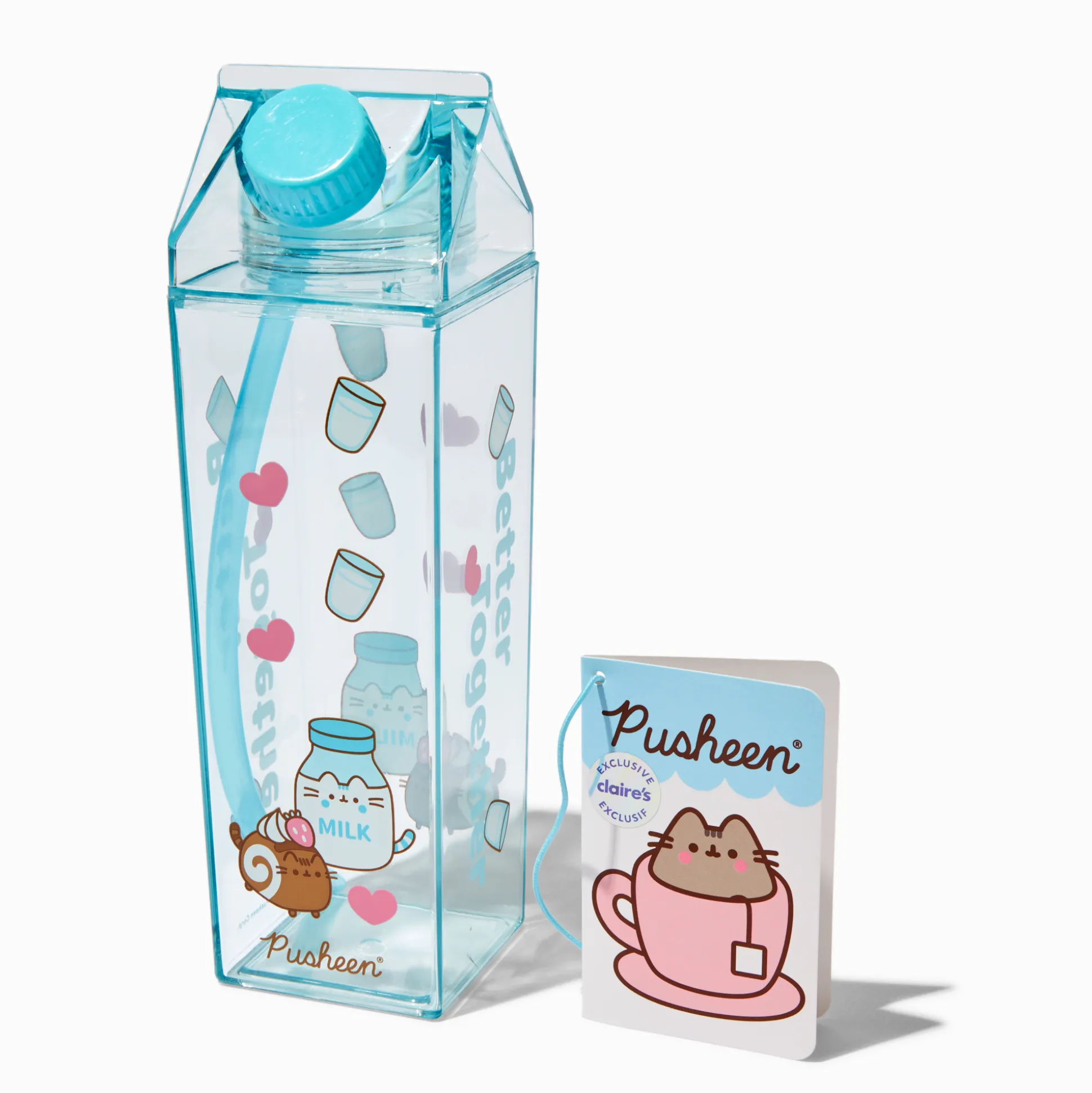 Pusheen® Claire's Exclusive Milk Carton Water Bottle