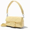 Quilted Yellow Puffy Shoulder Bag
