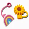 Rainbow & Sunflower Straw Covers - 2 Pack