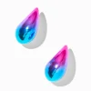 Rainbow Anodized Large Bean 1" Drop Earrings