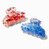 Red & Blue Glitter Hair Claws - 2 Pack