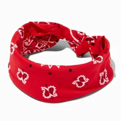 Red Paisley Bandana Headwrap