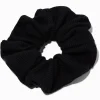 Ribbed Black Hair Scrunchie