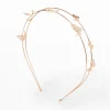 Rose Gold Double Row Butterfly Headband