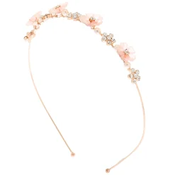 Rose Gold Frosted Pink Floral Headband