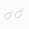 Rose Gold 2.5" Crystal Teardrop Drop Earrings
