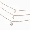 Rose Gold-tone Blush Pink Pearl Multi-Strand Necklace