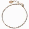 Rose Gold-tone Cubic Zirconia Tennis Bracelet