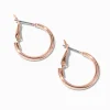 Rose Gold-tone 20mm Tube Hoop Earrings