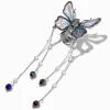 Silver Butterfly Dangle Hair Claw