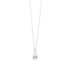 Silver Cubic Zirconia Pear Pendant Necklace