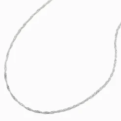 Silver Delicate Twisted Necklace