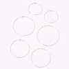 Silver Graduated Clip-On Hoop Earrings - 3 Pack