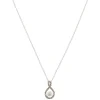 Silver Infinity Pearl Pendant Necklace