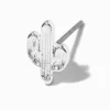 Silver One Cactus Stud Earring