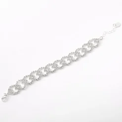 Silver Rhinestone Lemon Chain Bracelet