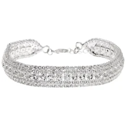 Silver Rhinestone Royal Chain Bracelet