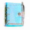 Silver Stars Clear Mini Journal Notebook