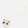 Silver 16'' Panda Shaker Novelty Pendant Necklace