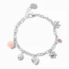 Silver-tone Coquette Charm Bracelet