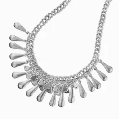 Silver-tone Cowgirl Western Statement Necklace