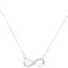 Silver-tone Crystal Infinity Pendant Necklace