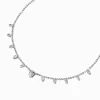 Silver-tone Cubic Zirconia Jasmine Choker Necklace