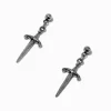 Silver-tone Dagger Drop Earrings