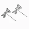 Silver-tone Dragonfly Hair Pins - 2 Pack