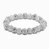 Silver-tone Fireball Stretch Bracelet