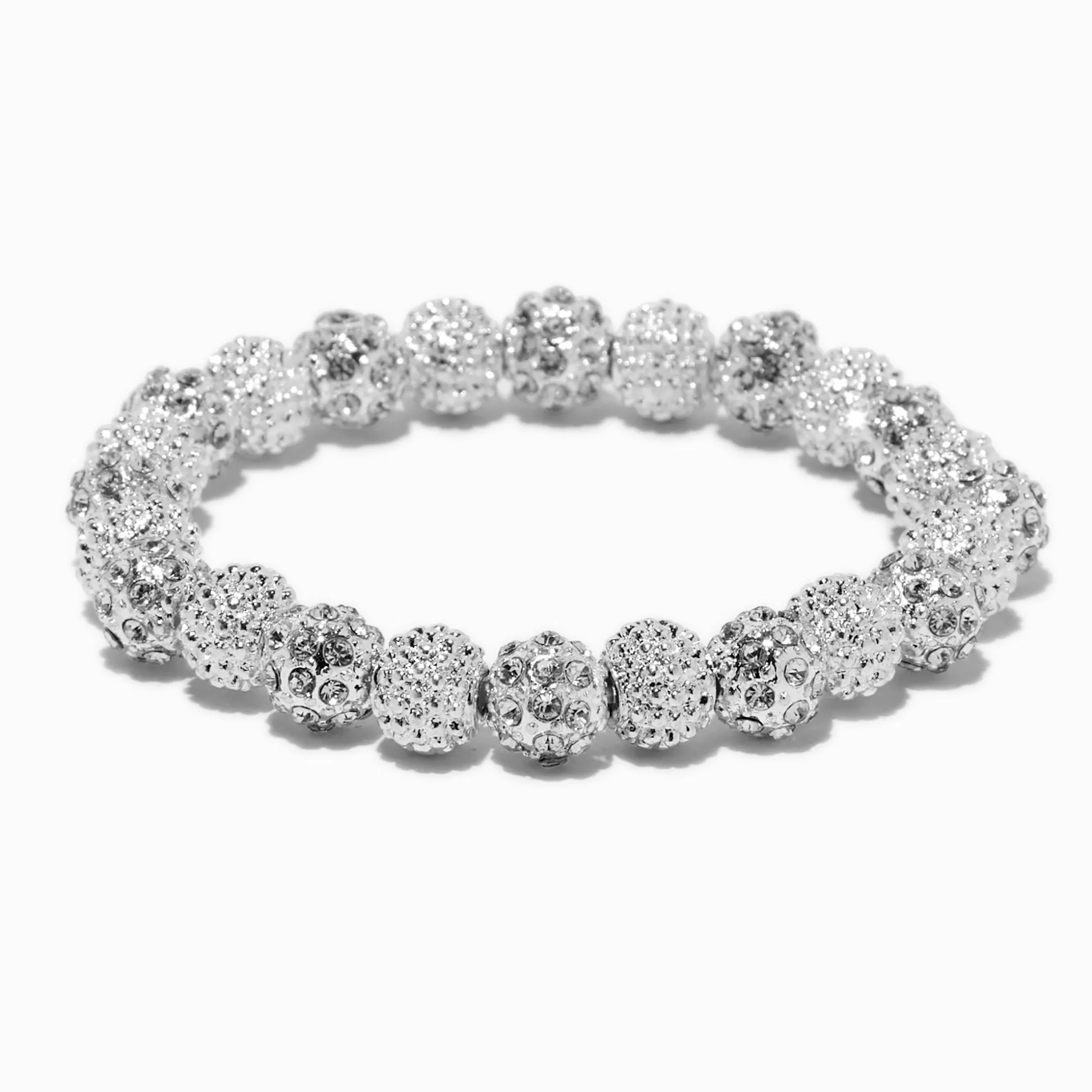 Silver-tone Fireball Stretch Bracelet