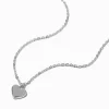 Silver-tone Heart Pendant Necklace