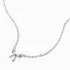Silver-tone Mini Bow Pendant Necklace