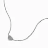 Silver-tone Mini Heart Slider Pendant Necklace
