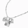 Silver-tone Mixed Charm Pendant Necklace