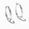 Silver-tone 20mm Hoops