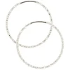 Silver-tone 25mm Laser Cut Hoop Earrings