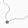 Silver-tone Open Crystal Pavé Star Pendant Necklace