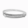 Silver-tone Rhinestone Coil Bracelet