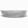 Silver-tone Rhinestone Stretch Bracelets - 5 Pack
