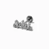 Silver-tone Stainless Steel Cubic Zirconia Baguette Crawler 18G Conch Earring