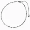 Silver-tone Stainless Steel Paperclip Chain Anklet