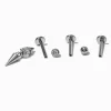 Silver-tone Titanium Spike 16G Threadless Helix Earring - 3 Pack