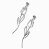 Silver-tone Tulip Drop Earrings