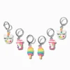 Silver-tone Unicorn Sweet Treats Huggie Hoop Stackable Earrings - 3 Pack