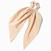 Small Beige Hair Scrunchie Scarf