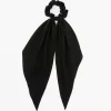 Small Hair Scrunchie Scarf - Black