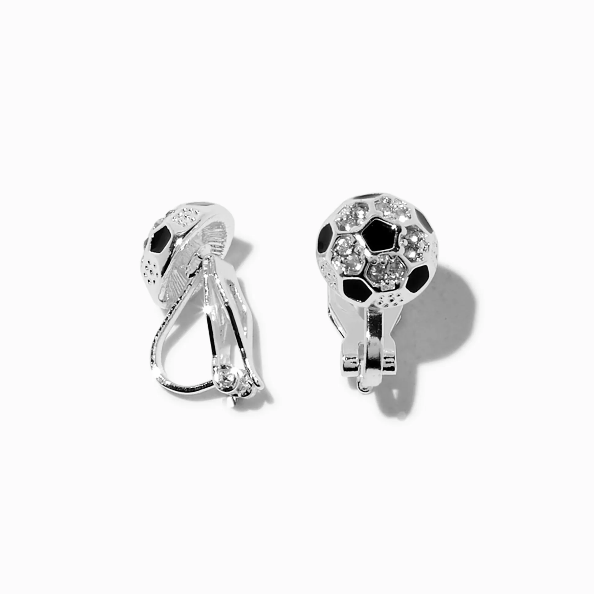 Soccer Ball Clip-On Stud Earrings