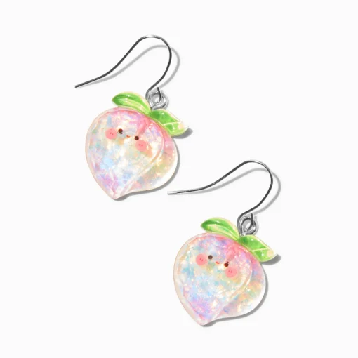 Sparkle Peach Drop Earrings