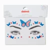 Stars & Stripes Butterfly Gemstones Face Stickers